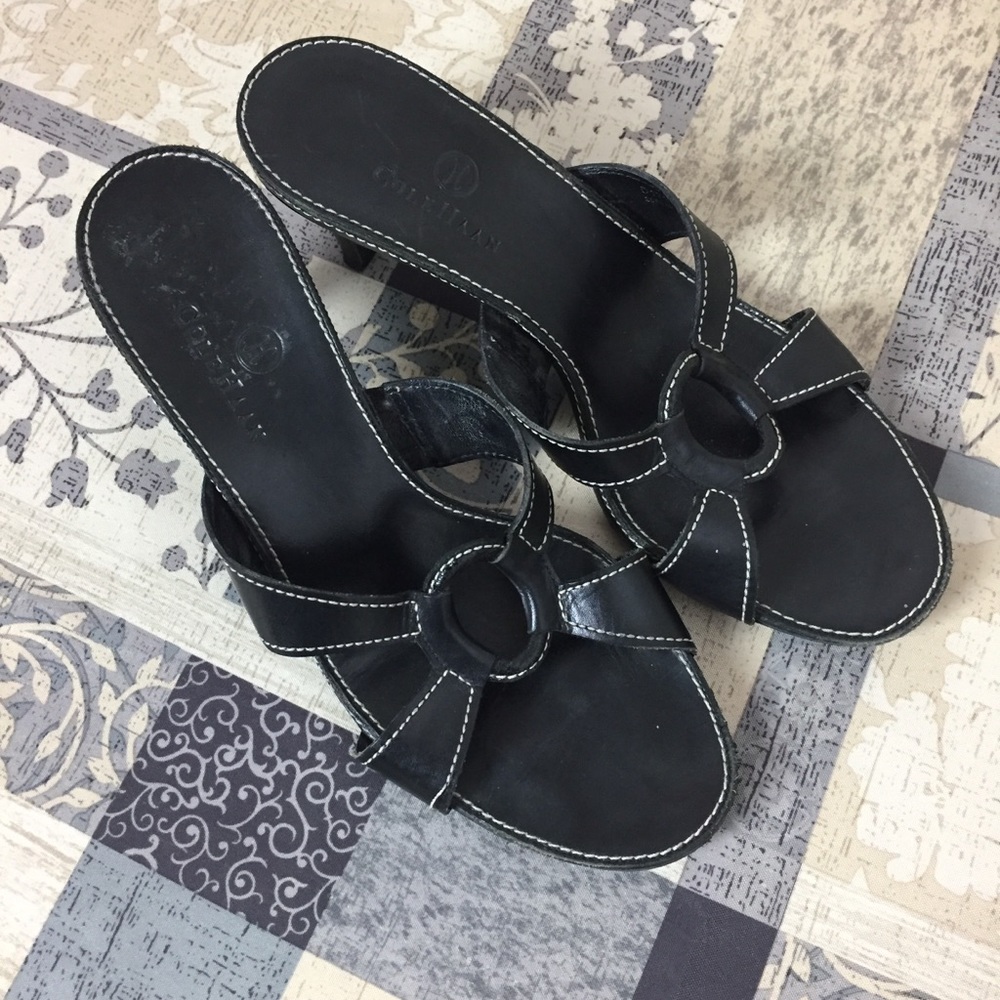 Cole Haan black leather sandals